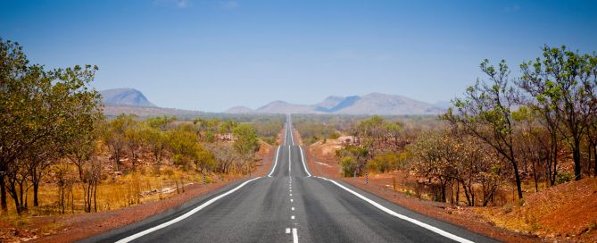 A road disappearing into the distance.